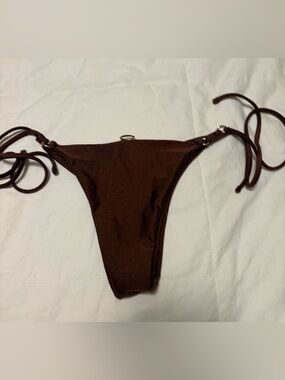 Brown Tie-Side Bikini Bottom XS